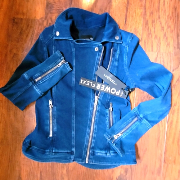 Liverpool Denim Powerflex Jean Moto Jacket - Picture 2 of 6